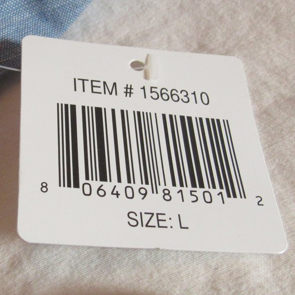 NWT Hurley Light Blue Short Sleeve Slub Button-Down Size Large 100% Cotton - Picture 12 of 12